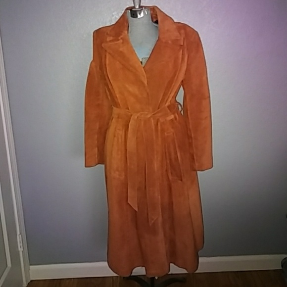 Vintage Jackets & Blazers - Vintage suede trench coat